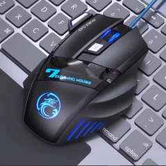 Mouse Gamer Jogos Laser 3600dpi Usb Com Fio Led 7 Botões Iluminado