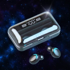 Fones de ouvido F9-5 Ultrafuturista Bluetooth sem fio com display LED. - buy online