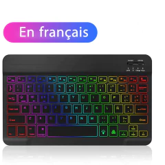 EMTRA Backlit Backlight Bluetooth Keyboard Mouse For IOS Android Windows For iPad Portuguese keyboard Spanish keyboard and Mouse - HighTech Tecnologias