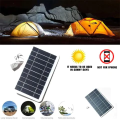 Portable Solar Panel 5V 2W Solar Plate with USB Safe Charge Stabilize Battery Charger for Power Bank Phone Outdoor Camping Home - buy online
