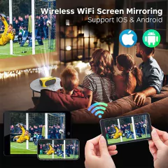 Salange M24 Mini Projector LED Portable Beamer Compatible with HDMI USB 640*480P Support 1080P Video Projetor Kids Gift on internet