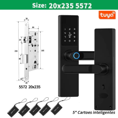 Electronic Door Lock Work with Digital Smart Lock Tuya Wifi App Remote Unlocking Keyless Lock Fingerprint Door Lock RH05 - tienda online