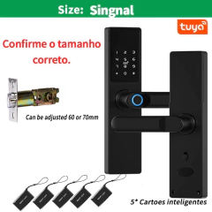 Imagen de Electronic Door Lock Work with Digital Smart Lock Tuya Wifi App Remote Unlocking Keyless Lock Fingerprint Door Lock RH05