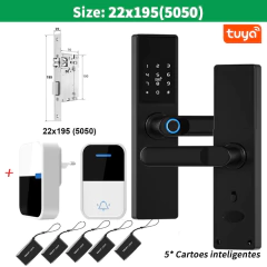 Electronic Door Lock Work with Digital Smart Lock Tuya Wifi App Remote Unlocking Keyless Lock Fingerprint Door Lock RH05 - tienda online