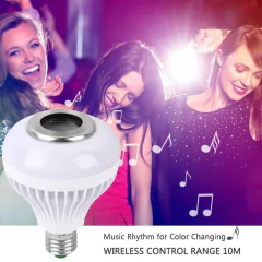 Bluetooth Music Remote Control Bulb Led Music Bulb RGB Colorful Remote Control Music Bulb Lamp - HighTech Tecnologias