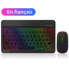 EMTRA Backlit Backlight Bluetooth Keyboard Mouse For IOS Android Windows For iPad Portuguese keyboard Spanish keyboard and Mouse - online store