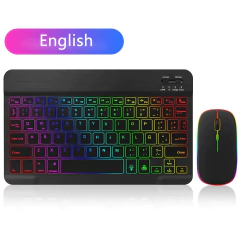EMTRA Backlit Backlight Bluetooth Keyboard Mouse For IOS Android Windows For iPad Portuguese keyboard Spanish keyboard and Mouse on internet
