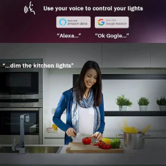 Lâmpada Inteligente com Incríveis 15W WiFi, Compatível com Android, IOS, Alexa e Google Home. - loja online