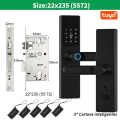 Electronic Door Lock Work with Digital Smart Lock Tuya Wifi App Remote Unlocking Keyless Lock Fingerprint Door Lock RH05 - HighTech Tecnologias