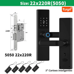 Electronic Door Lock Work with Digital Smart Lock Tuya Wifi App Remote Unlocking Keyless Lock Fingerprint Door Lock RH05 - comprar online