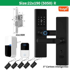 Electronic Door Lock Work with Digital Smart Lock Tuya Wifi App Remote Unlocking Keyless Lock Fingerprint Door Lock RH05 en internet