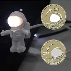 Portable USB Night Light Astronaut Shape Reading Desk Lamp DC 5V LED Light For Computer Laptop PC Lighting Space Lovers - HighTech Tecnologias