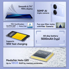 XiaoMi POCO-Smartphone NFC Versão Global, MediaTek, Helio, G85, Câmera Tripla de 50MP - buy online