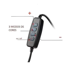 Imagen de Ring Light Iluminador 10 Polegadas Com Tripé De 2.10 Metro