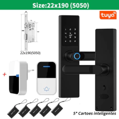 Electronic Door Lock Work with Digital Smart Lock Tuya Wifi App Remote Unlocking Keyless Lock Fingerprint Door Lock RH05 - comprar online