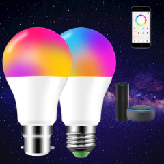 Smart LED Lamp with Alexa 100W Equivalent 1000lm, RGB Color Changing Globe Light Bulbs, E27 B22 Bayonet-16 Million Colors Foco on internet