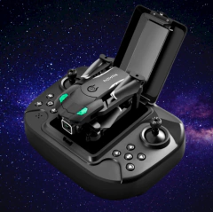 Mini Drone S128 avec caméra HD double 4K, triple face, pour éviter les obstacles, pression de l'air, hauteur fixe, jouet profess