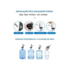 Imagen de Bomba Elétrica Universal para Galão de Água com Carregamento USB
