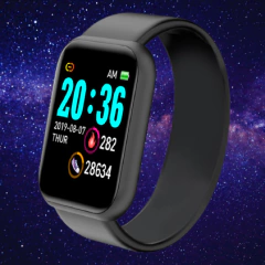 Image of Y68 Smart Watch Heart Rate Blood Pressure Blood Oxygen Monitoring Multi-Function Reminder Sleep Monitoring