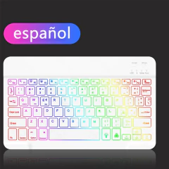 EMTRA Backlit Backlight Bluetooth Keyboard Mouse For IOS Android Windows For iPad Portuguese keyboard Spanish keyboard and Mouse on internet