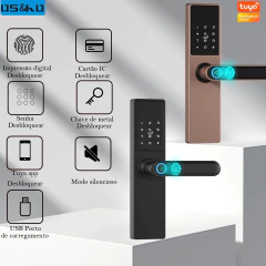 Electronic Door Lock Work with Digital Smart Lock Tuya Wifi App Remote Unlocking Keyless Lock Fingerprint Door Lock RH05