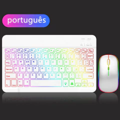 EMTRA Backlit Backlight Bluetooth Keyboard Mouse For IOS Android Windows For iPad Portuguese keyboard Spanish keyboard and Mouse - buy online