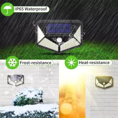 100 LED Solar Wall Lights Waterproof Outdoor Solar Lamp Wireless Solar Powered Sunlight Street Light for Garden Decoration - comprar online