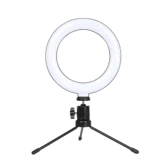 Ring Light Led Mesa Iluminador Pequena Tripé 6 Polegada 16cm Youtuber Influencer Iluminação Luz Beleza Maquiagem Vídeos on internet