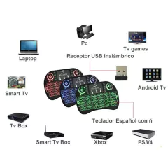 Mini Wireless Keyboard Control for Smart Tv Tv Box Pc-Illuminated en internet