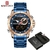Relógios originais de luxo NAVIFORCE para homens, cronógrafo digital, moda esp - comprar online