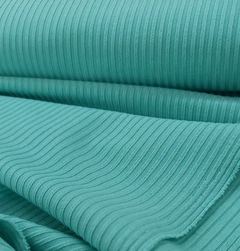 CORTE TECIDO CANELADO DE VISCOSE - VERDE TIFFANY 2,80 X 1,60 - comprar online