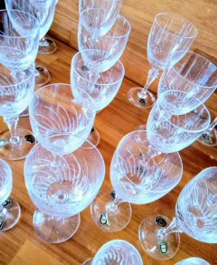 Imagem do Conjunto 22 taças de cristal Strauss Lead Crystal Handmade 24% PbO