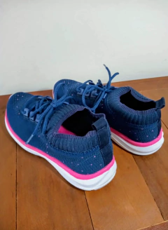 Tênis Fiveblue azul marinho e pink tamanho 35 - Xodozinhos da Kari