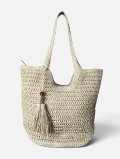 Imagem do Bolsa de palha sintética tamanho médio Claire