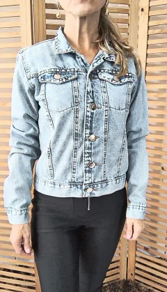 Jaqueta jeans clara customizada Bruce Springsteen tamanho P - loja online