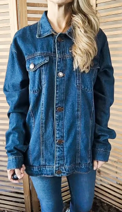 Jaqueta jeans customizada Coca Cola tamanho G na internet