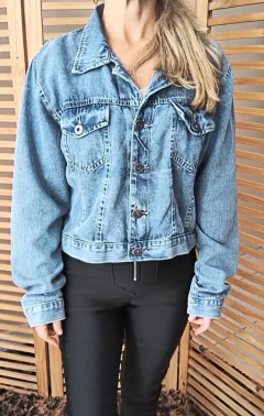 Imagem do Jaqueta jeans customizada Rolling Stones tamanho G