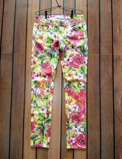 Calça Riachuelo sarja hibiscos tamanho 40