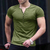 Camiseta casual masculina Henley gola redonda manga curta - loja online