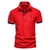 Camisa polo masculina casual cor sólida ajuste fino AIOPESON bordado 35% algodão - comprar online