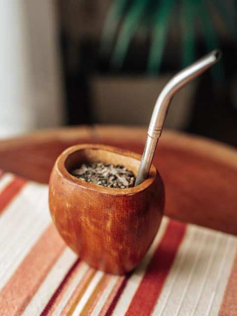 Mate Algarrobo Manzana + Yerba Mate Nina - comprar online