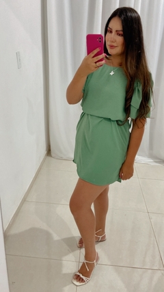 Macaquinho - efeito vestido - crepe duna - comprar online