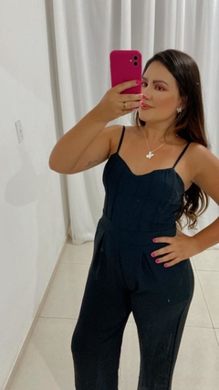 Macacão longo preto na internet