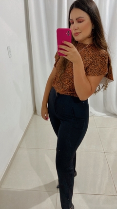 Blusa de malha - onca / zebra - comprar online