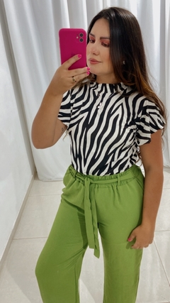 Blusa de malha - onca / zebra - Bem me quer