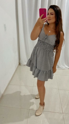 Vestido xadrez curto - comprar online