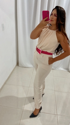 Blusa detalhes - off/verde lima