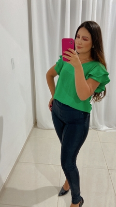 Blusa crepe duna - detalhes manga - comprar online