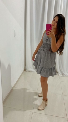 Vestido xadrez curto