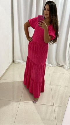 Vestido longo - Manga e detalhes na internet